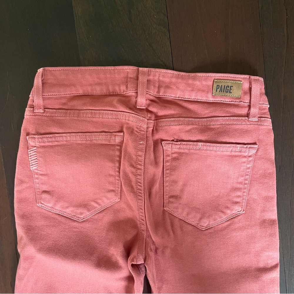 PAIGE Pink Casual Jeans with Straight Cut